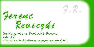 ferenc reviczki business card